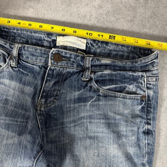 Maurices Molliflare Flare Denim Medium Wash Jeans - Size: 7/8 Short - Picture 4 of 7